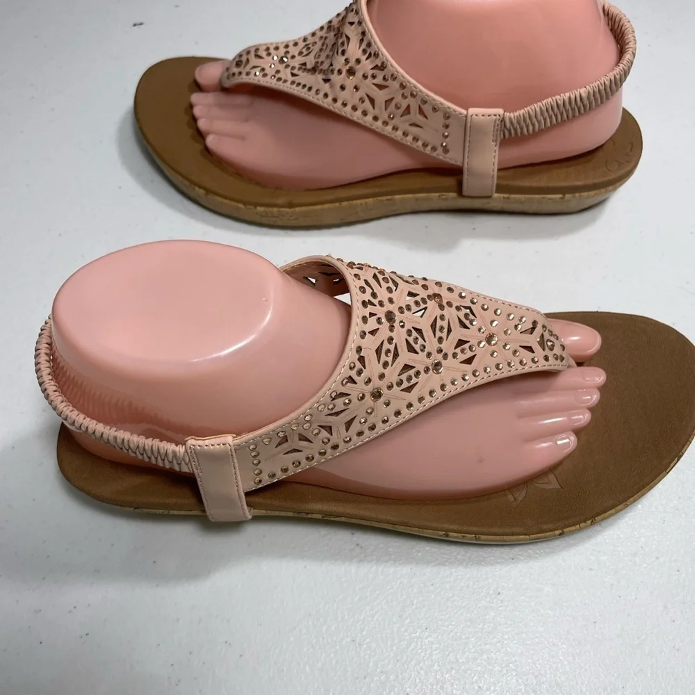 Womens Skechers Luxe Foam Elegant Pink Sandals Size 9 SB-